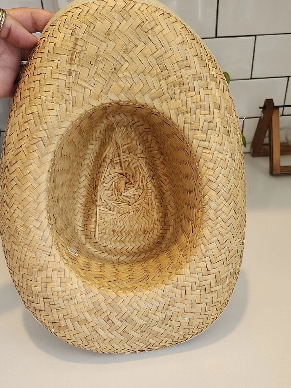 Straw Cowboy Hat - Natural Color with Black Band